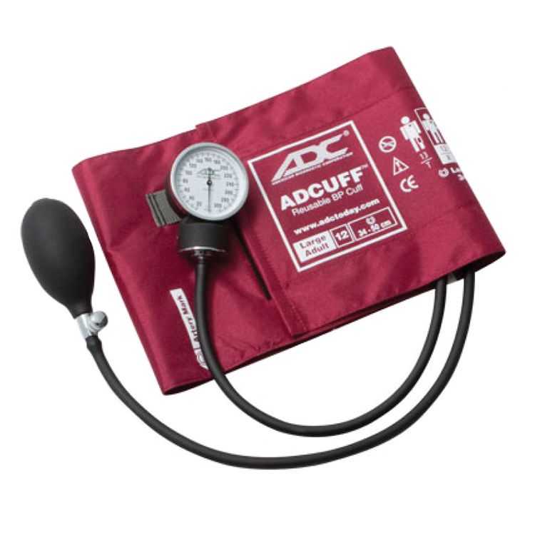 ADC Prosphyg 760 Pocket Aneroid Sphygmomanometer - Large Adult  Burgundy