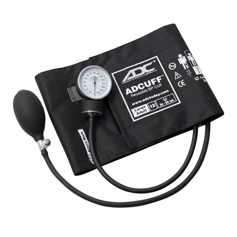 ADC Prosphyg 760 Pocket Aneroid Sphygmomanometer - Large Adult - Black