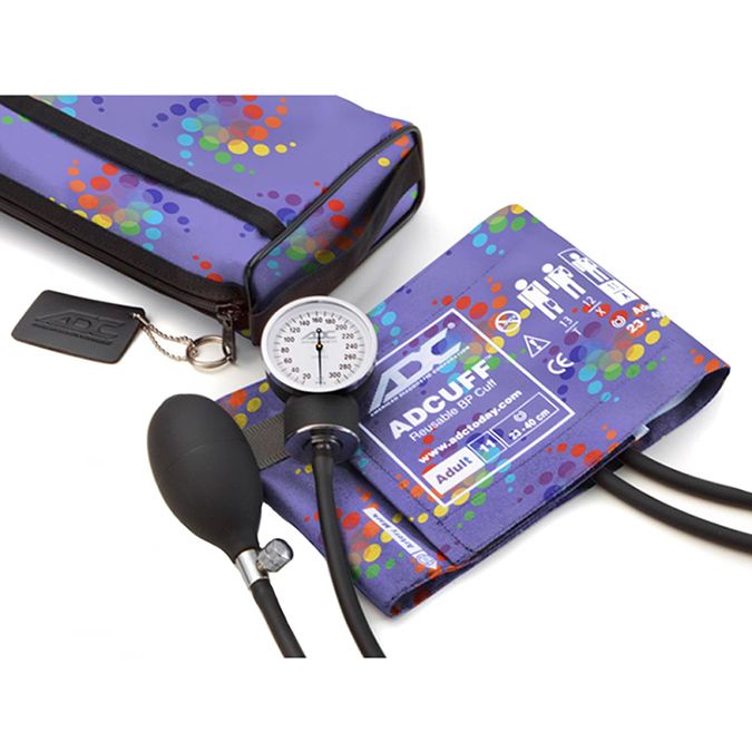 ADC Prosphyg 768 Pocket Aneroid Sphygmomanometer - Adult  Peter's Blue Swirly