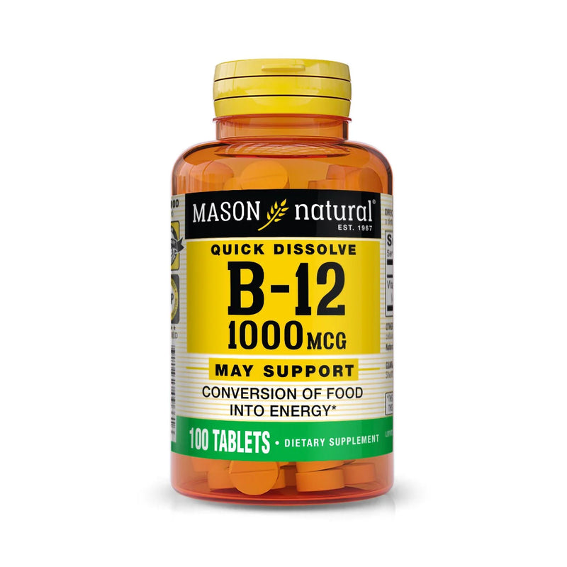 Mason Natural Vitamin B-12 Vitamin Supplement (Bottle of 100)