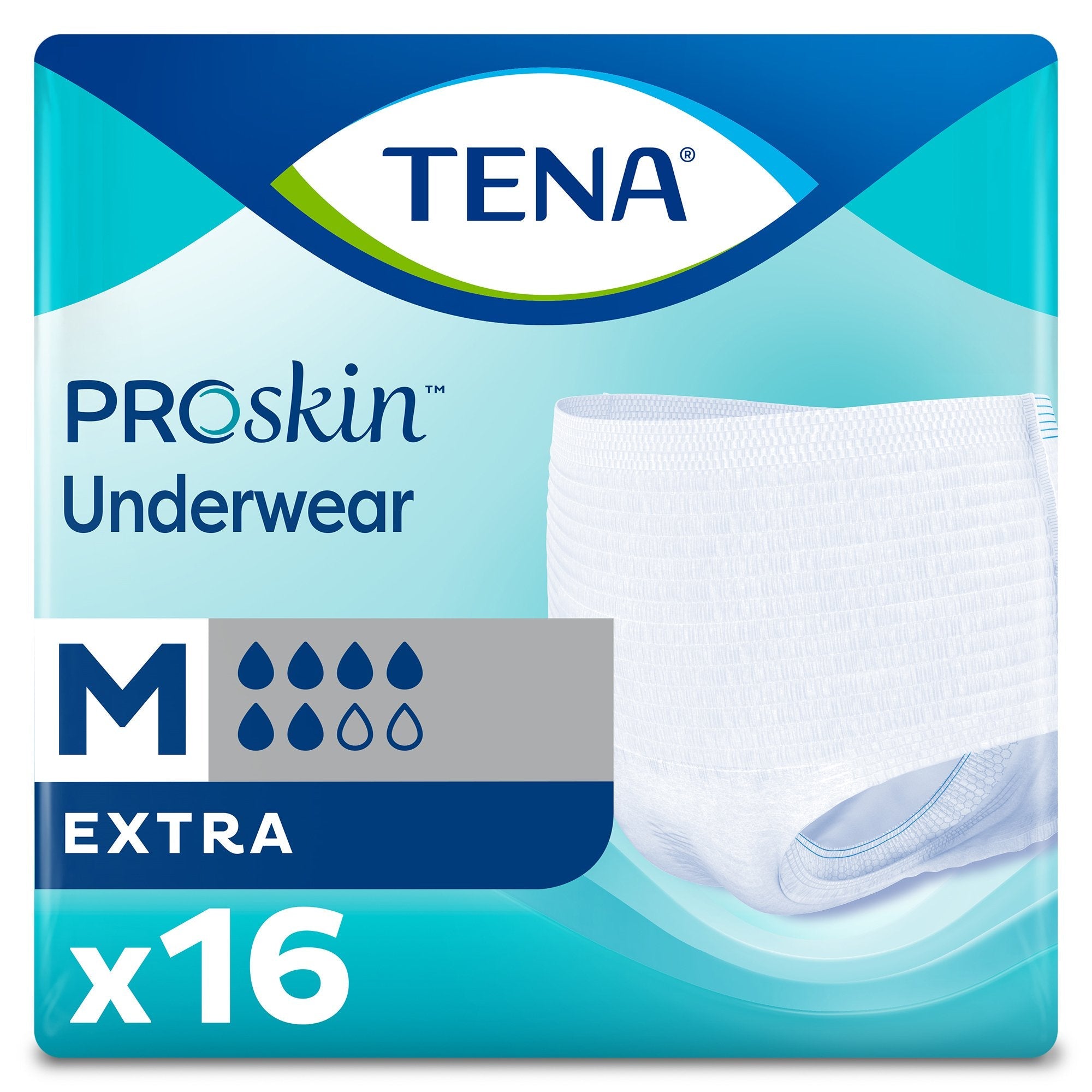 Essity HMS North America Inc Tena ProSkin Extra Absorbent Underwear, Medium (64/CS) 
