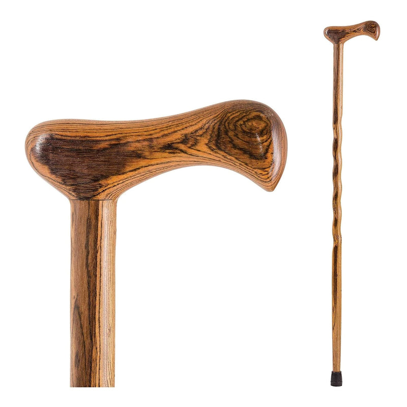 Mabis Healthcare Brazos Twisted Bocote Cane with T-Handle, 37-Inch Height 