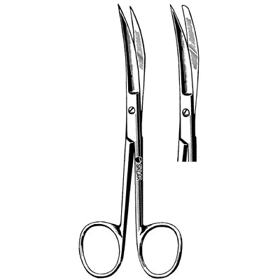 Sklarlite Operating Scissors - 4-1/2", Curved, Sharp/Blunt, Extra Light - 23-1128