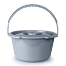 McKesson Brand McKesson Commode Bucket With Metal Handle And Cover, 7-1/2 Quart, Gray (12/CS) 