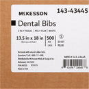McKesson White Dental Bib, 13-1/2 x 18 Inch (Case of 500)