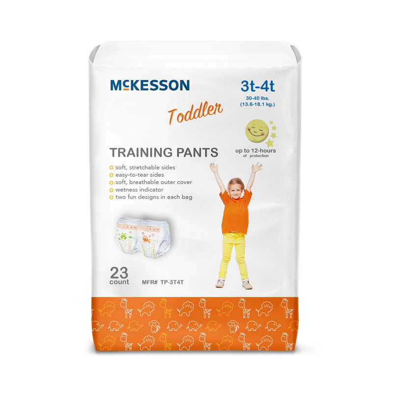 McKesson Toddler Training Pants, 3T to 4T for Children weighing 30 – 40 lbs. (Case of 92)