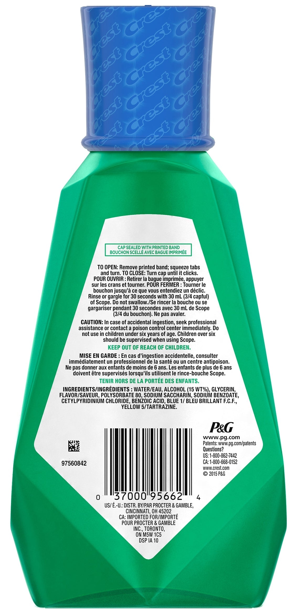 Procter & Gamble Mouthwash Scope 1 Liter Mint Flavor 