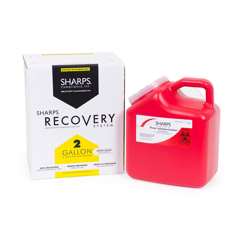Sharps Mailback Chemotherapy Container, 2 Gallon (Case of 12)