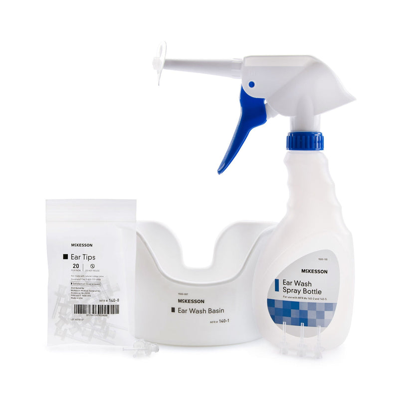 McKesson Ear Wash System Kit with Rigid Tube and 23 Ear Tips (Case of 10 Bags) 