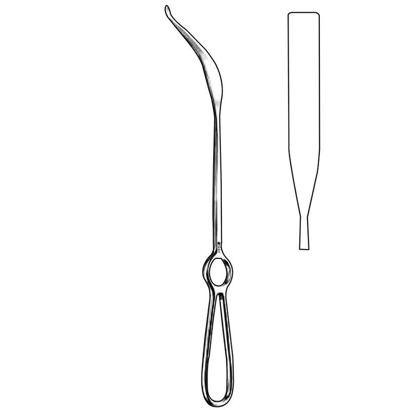 Sklar Burton Medial Ramus / Orbital Retractor - 11-1/2", 16mm - 75-2216