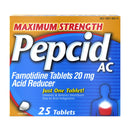 Pepcid AC Famotidine 20 mg Acid Reducer Tablets Maximum Strength (Box of 25)
