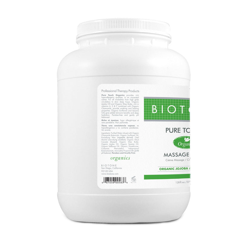 Biotone Pure Touch Massage Crème with Jojoba Oil and Shea Butter, 1-gallon Jar 