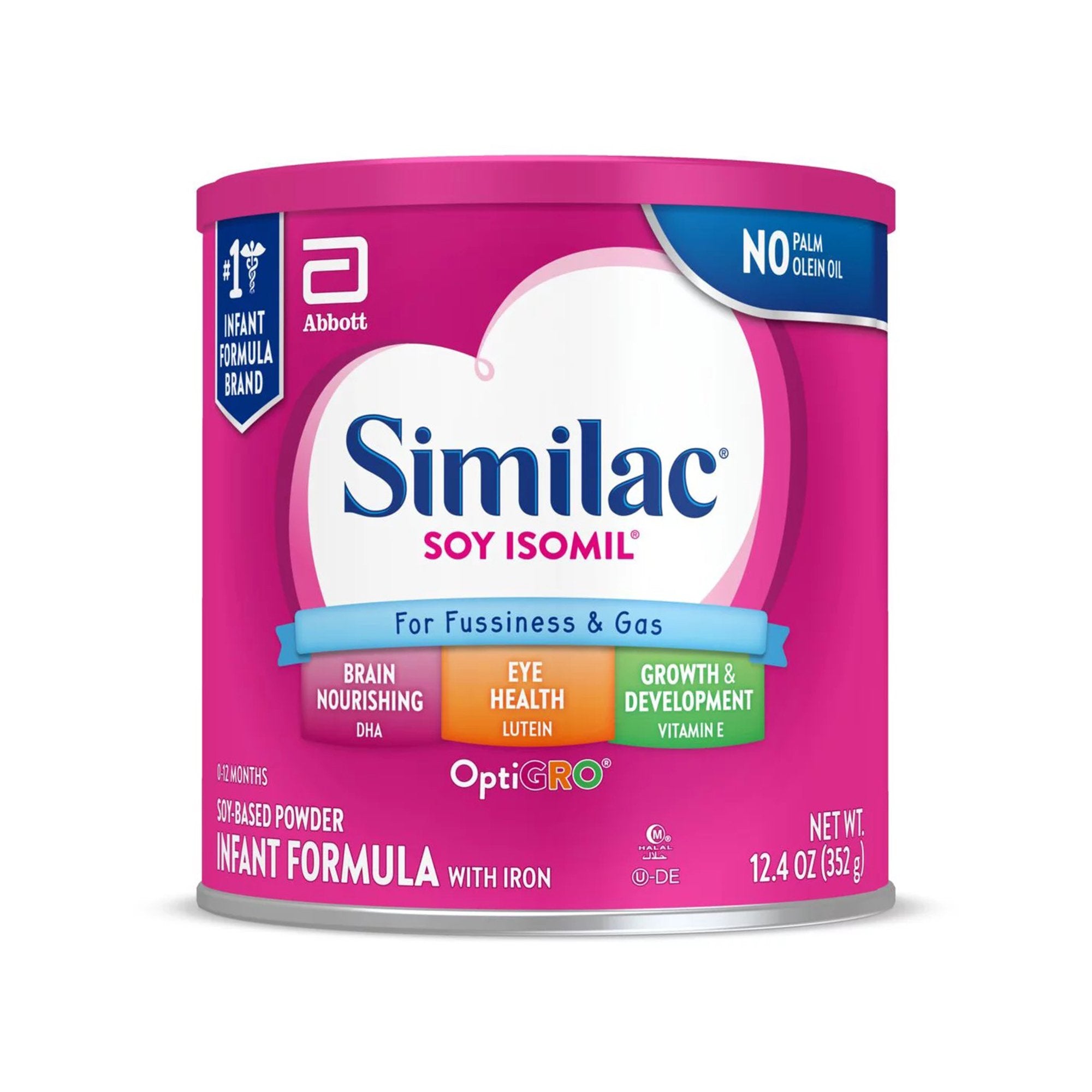 Abbott Nutrition Similac Soy Isomil For Fussiness and Gas Powder Infant Formula, 12.4-ounce can (6/CS) 
