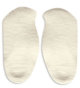 Dress Shoe Insole Hapad Comf-Orthotic Adhesive Wool Felt Women 7.5 to 8.5 White (Pair)