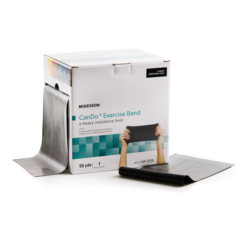 McKesson Brand McKesson Exercise Resistance Band, Black, 5" x 50 Yard, Extra-Heavy Resistance 