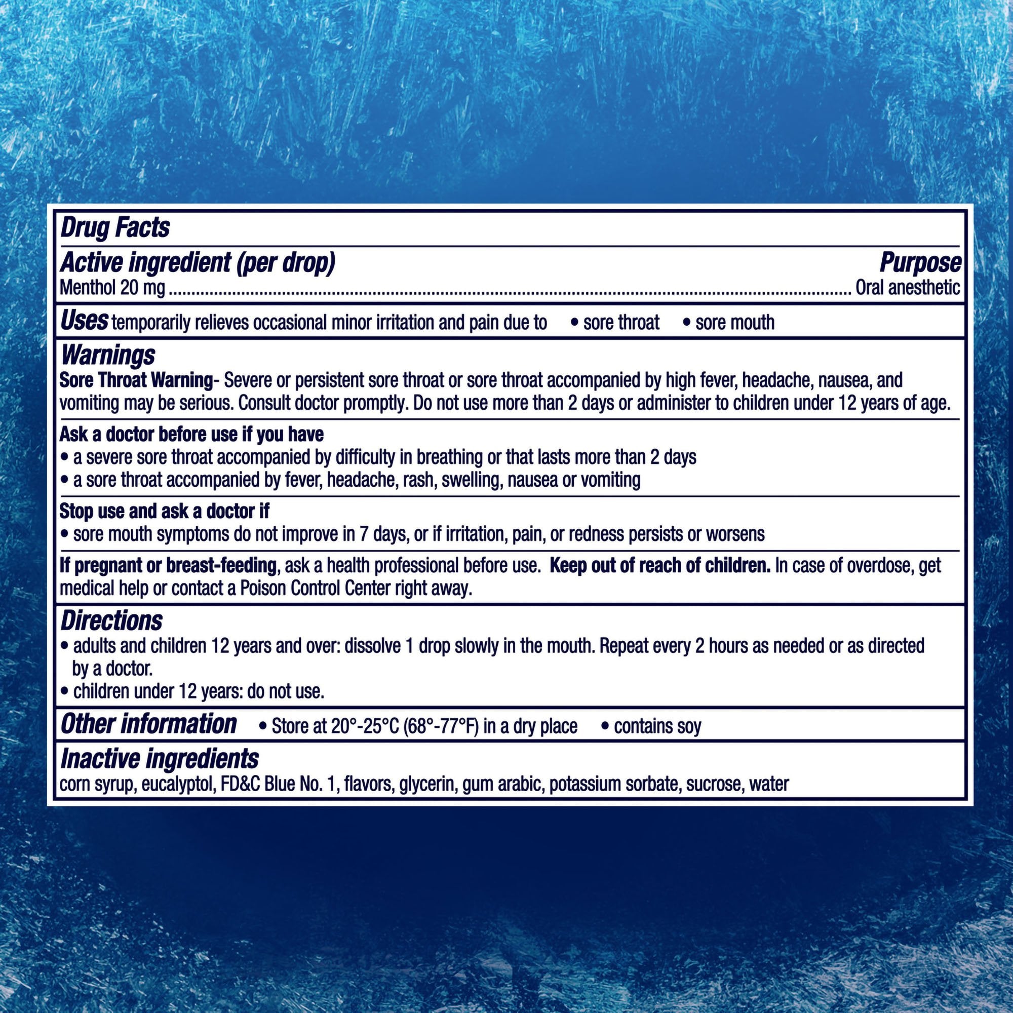 Procter & Gamble Vicks VapoCool Severe Medicated Drops Winterfrost 