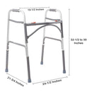 McKesson Brand McKesson Steel Bariatric Folding Walker, 32.5 – 39 Inch Height (2/CS) 