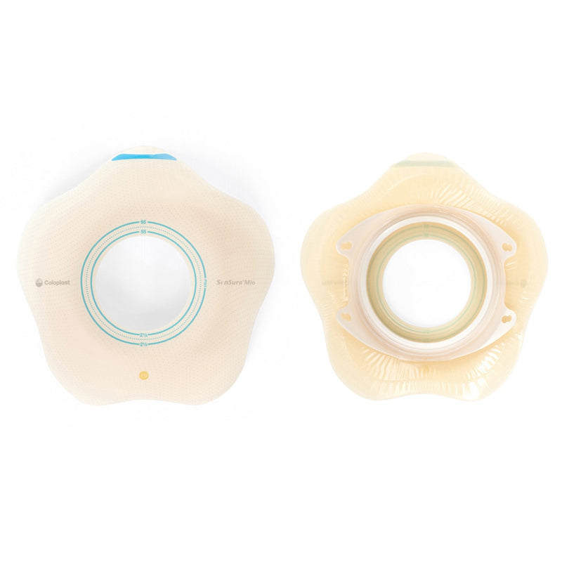 Coloplast SenSura Mio Convex Flip Ostomy Barrier, 50 mm Stoma Openings, Yellow Match (5/BX) 