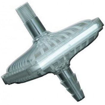 Allied Healthcare Disposable Hydrophobic/Bacteria Filter (3/Pkg)  1/4" hose barb x 1/4" hose barb