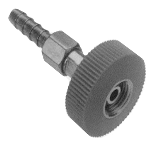 Allied Healthcare DISS Female Hand Tight Nut to 1/4" Hose Barb Fitting