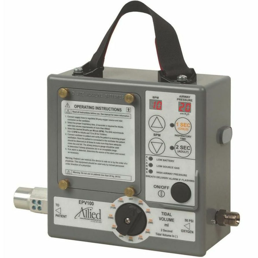 Allied Healthcare EPV100 Portable Ventilator side profile