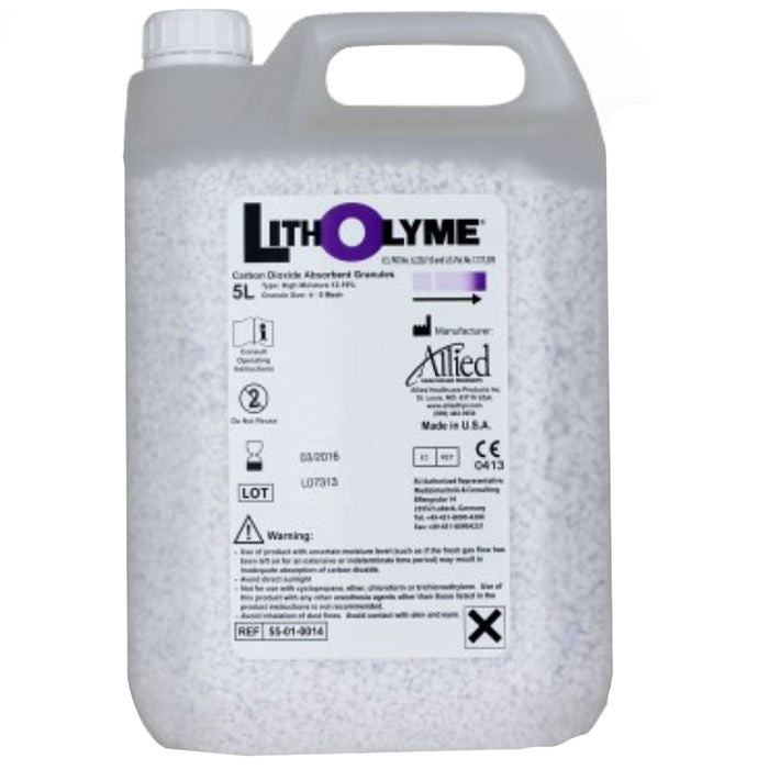 Allied Healthcare Litholyme Carbon Dioxide Absorbent  Jerry Can (5 liter) (2/Case)