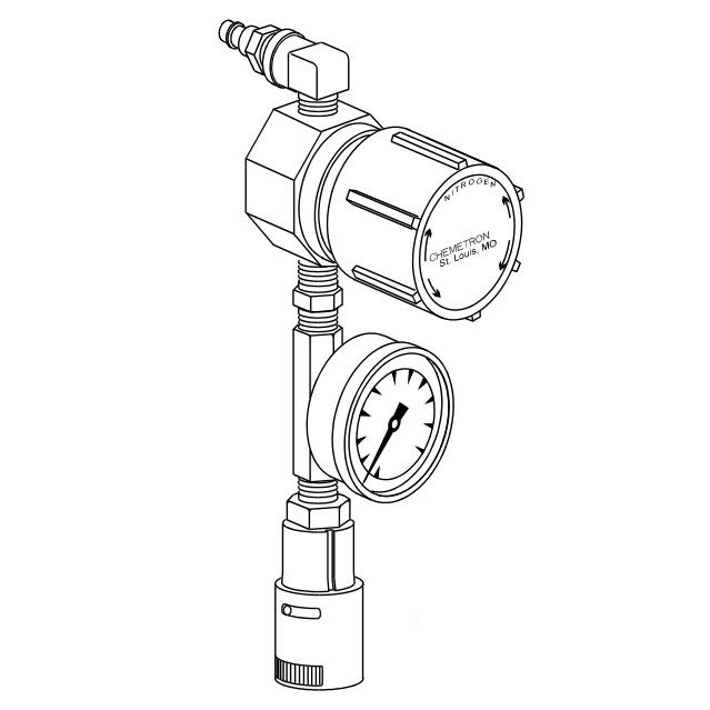 Allied Healthcare Nitrogen Regulator and Fitting  DISS Female x 1/4" NPT Male