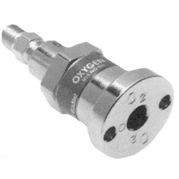 Allied Healthcare Ohmeda Quick-Connect to 1/4" NPT Male Coupler  Oxygen