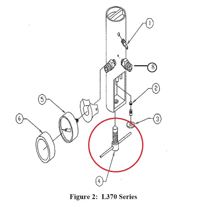 Allied Healthcare T-Handle - L370 Regulator