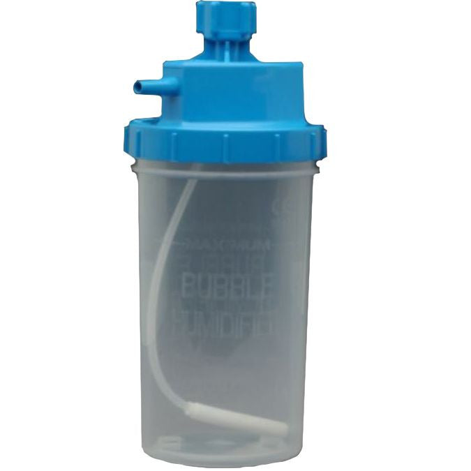 Allied Healthcare Bubble Humidifier (50/Case)  3-psi-Plastic-Nut