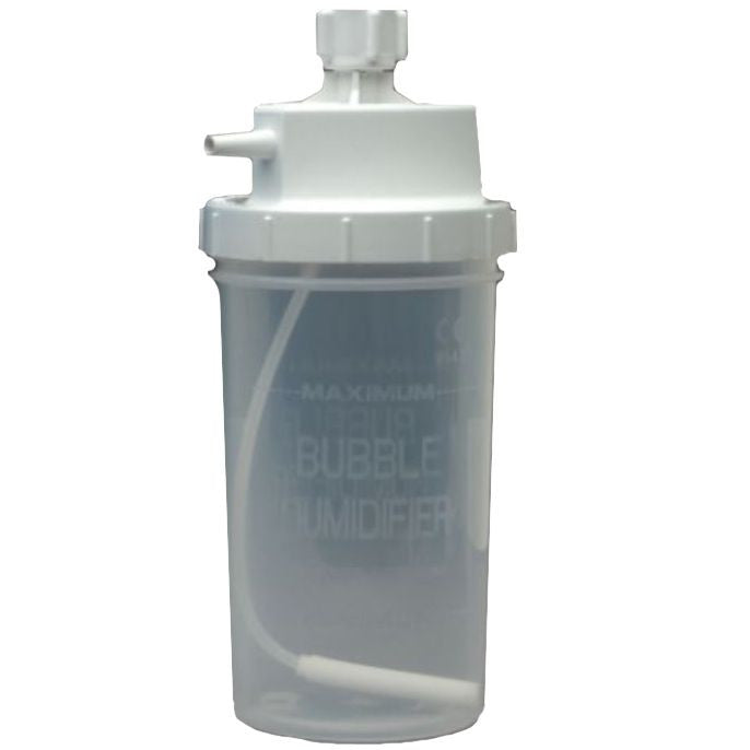 Allied Healthcare Bubble Humidifier (50/Case)  6-psi-Plastic-Nut