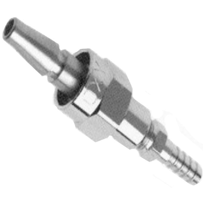 Allied Healthcare Schrader Quick-Connect to 1/4" Hose Barb Swivel Adapter  Medical Air