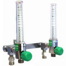 Allied Healthcare Timeter Sure Grip Double Oxygen Flowmeter - T-Bar
