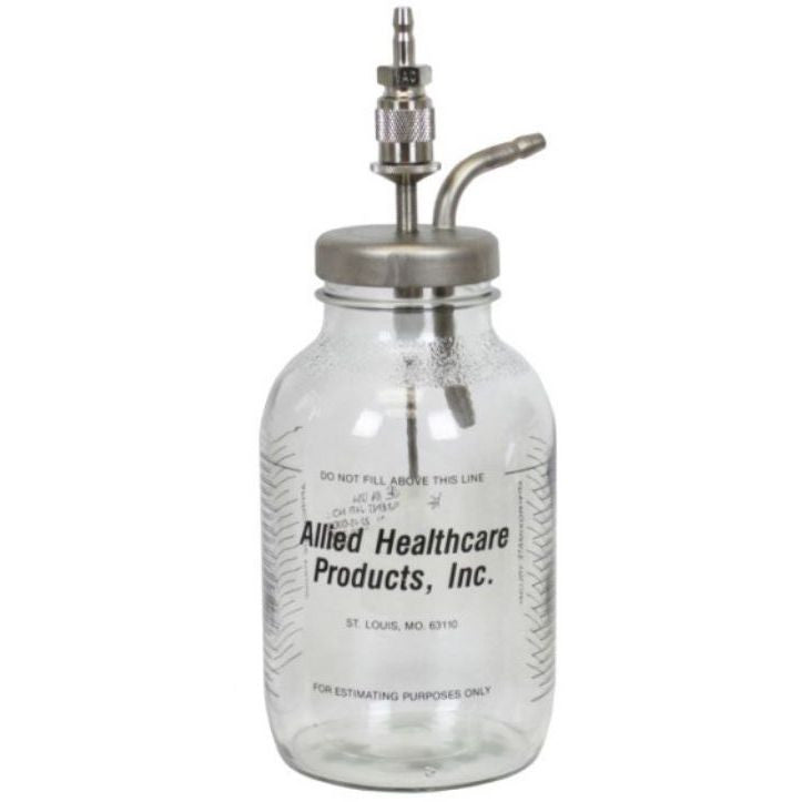 Allied Healthcare Vacutron Suction Bottle Assemblies - Glass  1200 ml Bottle with Cap and Float