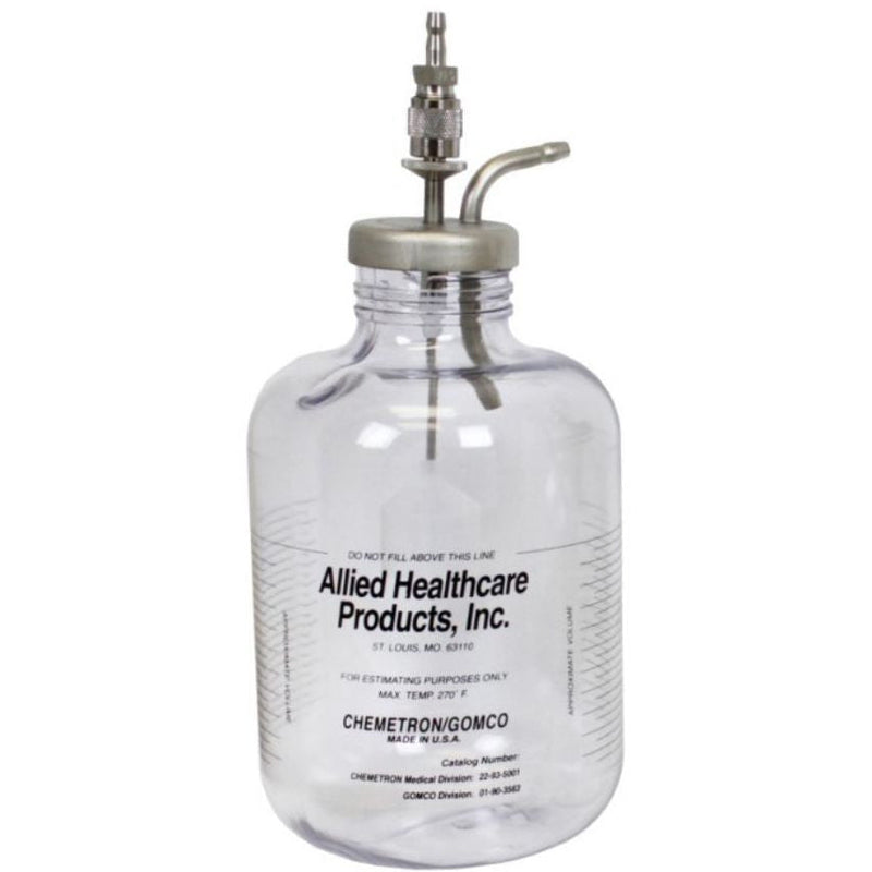 Allied Healthcare Vacutron Suction Bottle Assemblies - Polycarbonate  1200 ml Bottle only (6/CS)