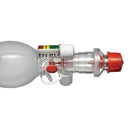 Ambu Disposable Pressure Manometer used with the SPUR II Disposable Resuscitator - side view