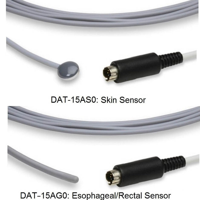 Atom Reusable Temperature Probe  Esophageal/Rectal Probe - 10' Cable