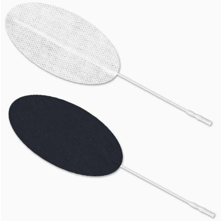 Axelgaard ValuTrode Cloth Electrodes  2" x 4" Oval with White Fabric Top (40/Bag)