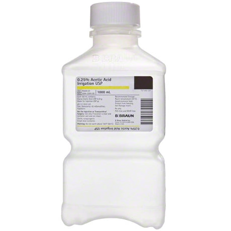 B. Braun 0.25% Acetic Acid Urologic Irrigation Solution USP - 1,000 mL