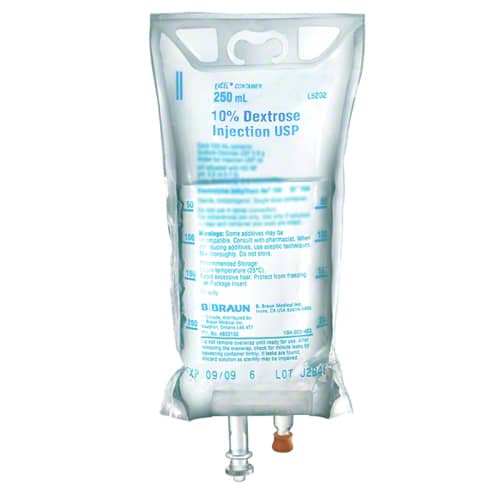 B. Braun 10% Dextrose Injections  250 mL (24/Case)