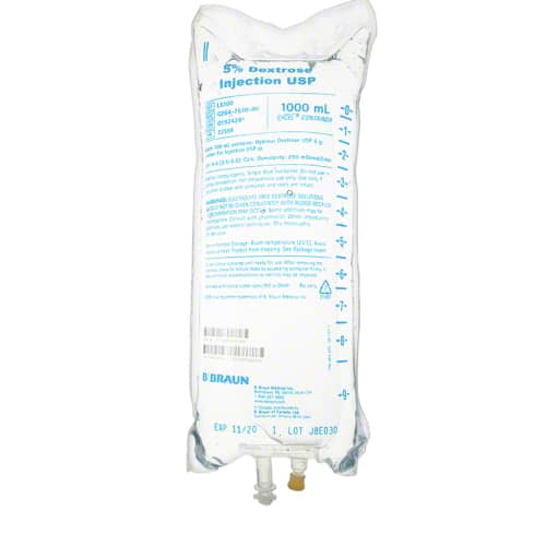 B. Braun 5% Dextrose Injections  1000 mL (12/Case)