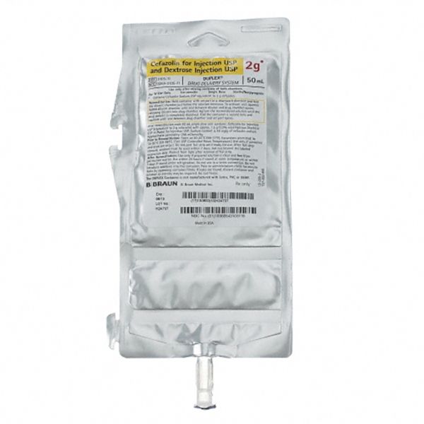 B. Braun Cefazolin Duplex Container for Injection USP and Dextrose Injection USP (24/Case)  2-Grams