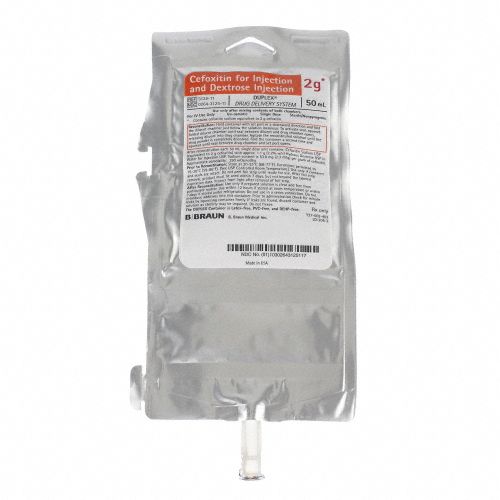 B. Braun Cefoxitin Duplex Container for Injection and Dextrose Injection (24/Case)  2-Grams