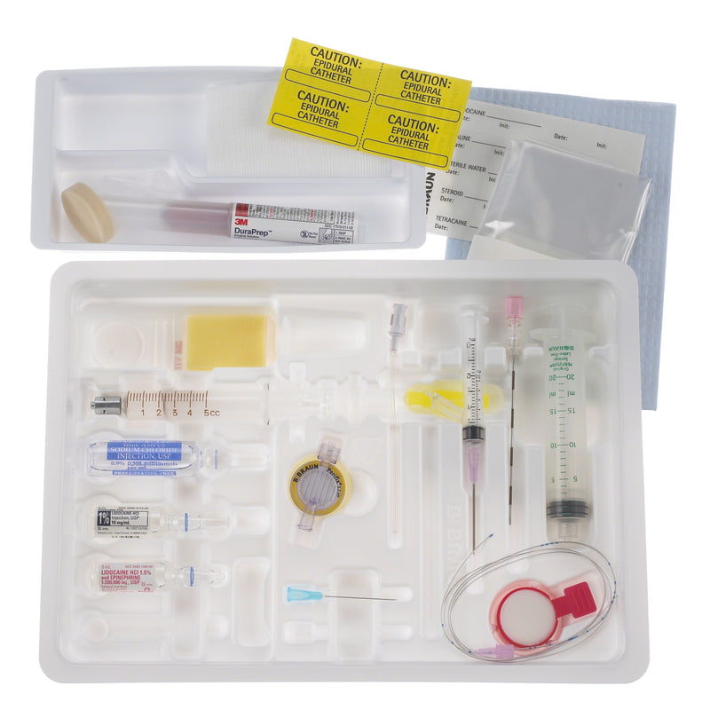 B. Braun Continuous Epidural Tray Kits (10/Case)  CE18TKDP: 18 Ga x 90 mm Tuohy, PERIFIX 20 Ga Close