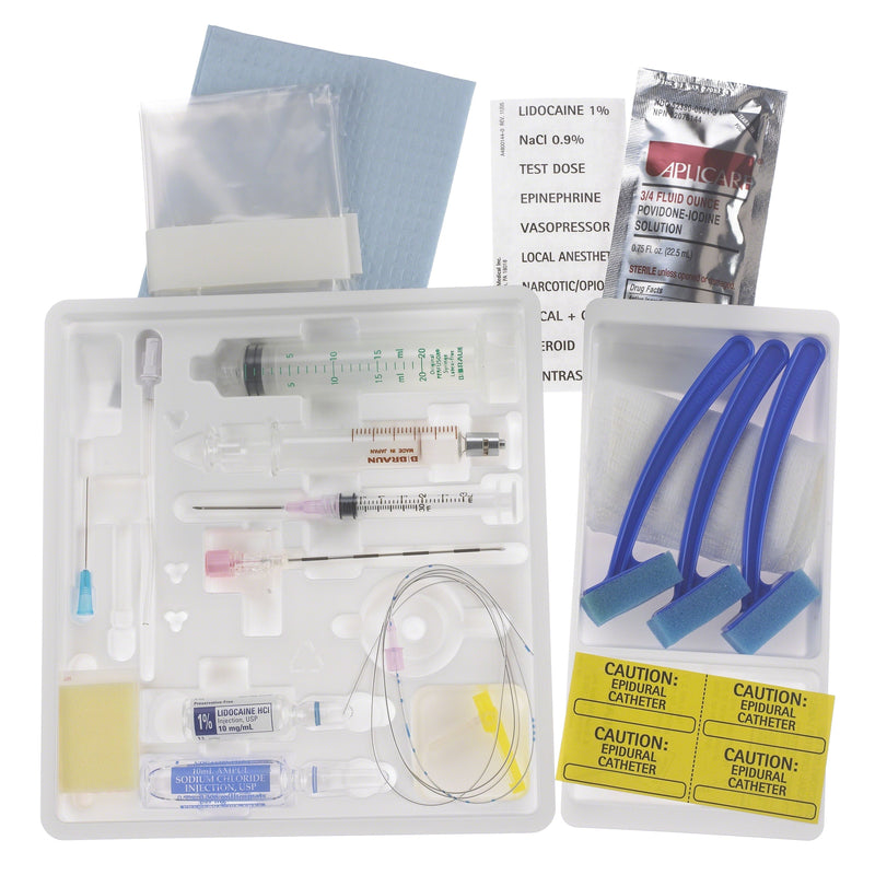 B. Braun Continuous Epidural Tray Kits (10/Case)  CE18TOD: 18 Ga x 90 mm Tuohy, PERIFIX 20 Ga Open T