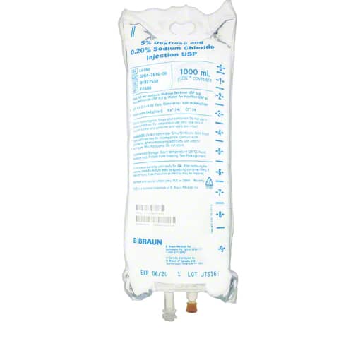 B. Braun Dextrose and Sodium Chloride Injections  5% Dextrose and 0.20% Sodium Chloride, 1000 mL (12