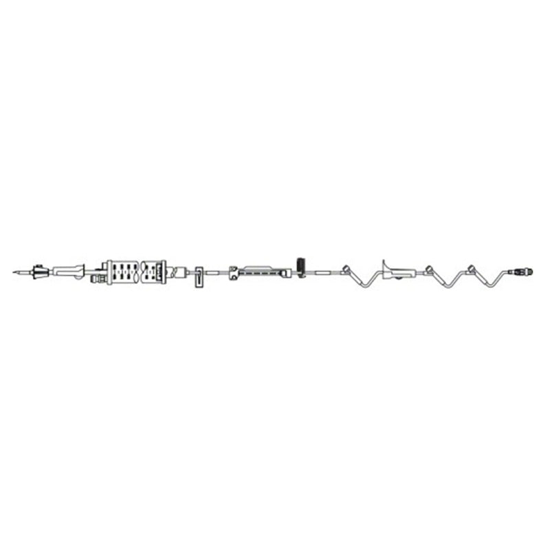 B. Braun Infusomat Space Pump Set with Anti-Siphon Valve  20 drops/mL, 20 mL Priming volume, 119 in Length,