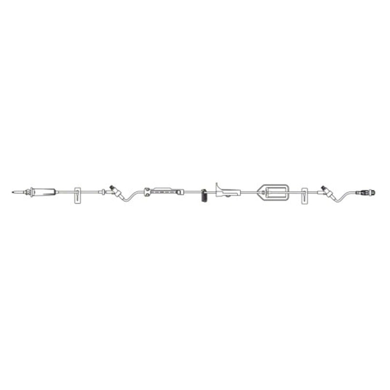 B. Braun Infusomat Space Pump Set with Anti-Siphon Valve  15 drops/mL, 24 mL Priming volume, 120 in Length,
