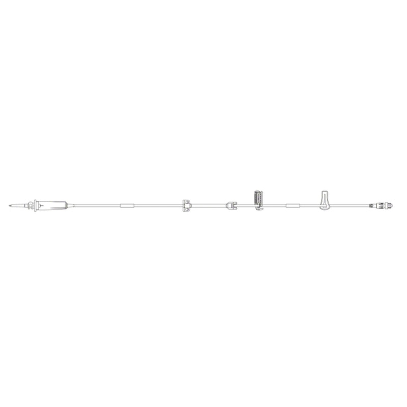 B. Braun Infusomat Space Pump Set with Anti-Siphon Valve  60 drops/mL, 11 mL Priming volume, 129 in Length