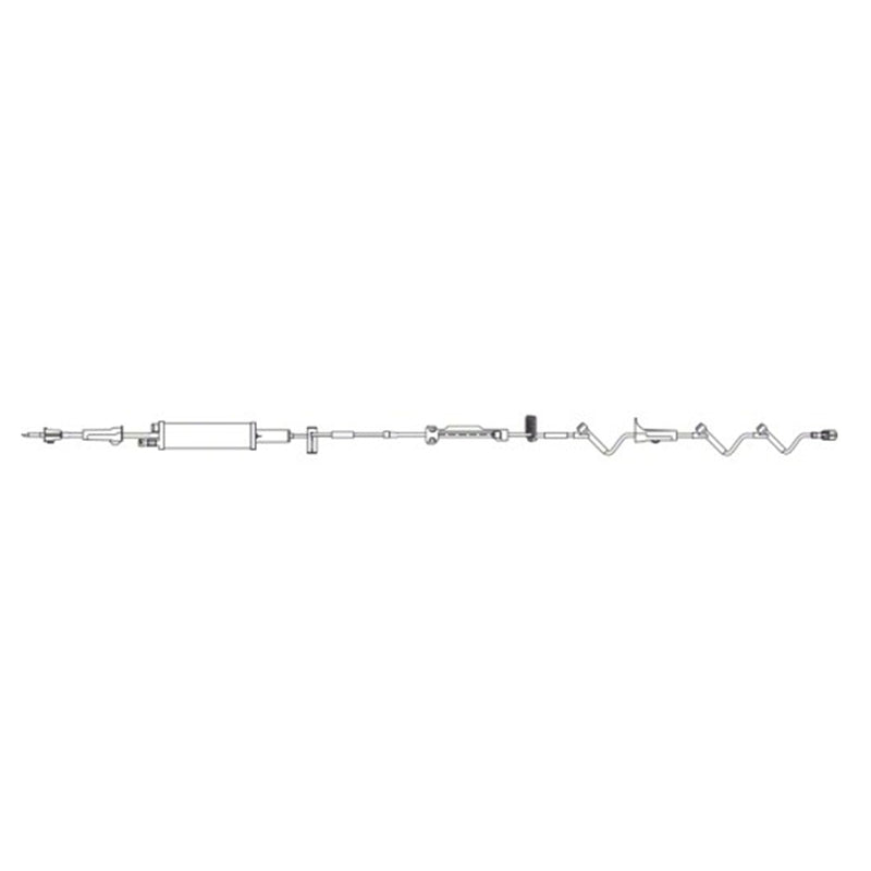 B. Braun Infusomat Space Pump Set  20 drops/mL, 19 mL Priming volume, 120 in Length,